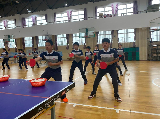 世外尚美中学举行青浦区初中体育毕业升学考试新增项目——乒乓球项目